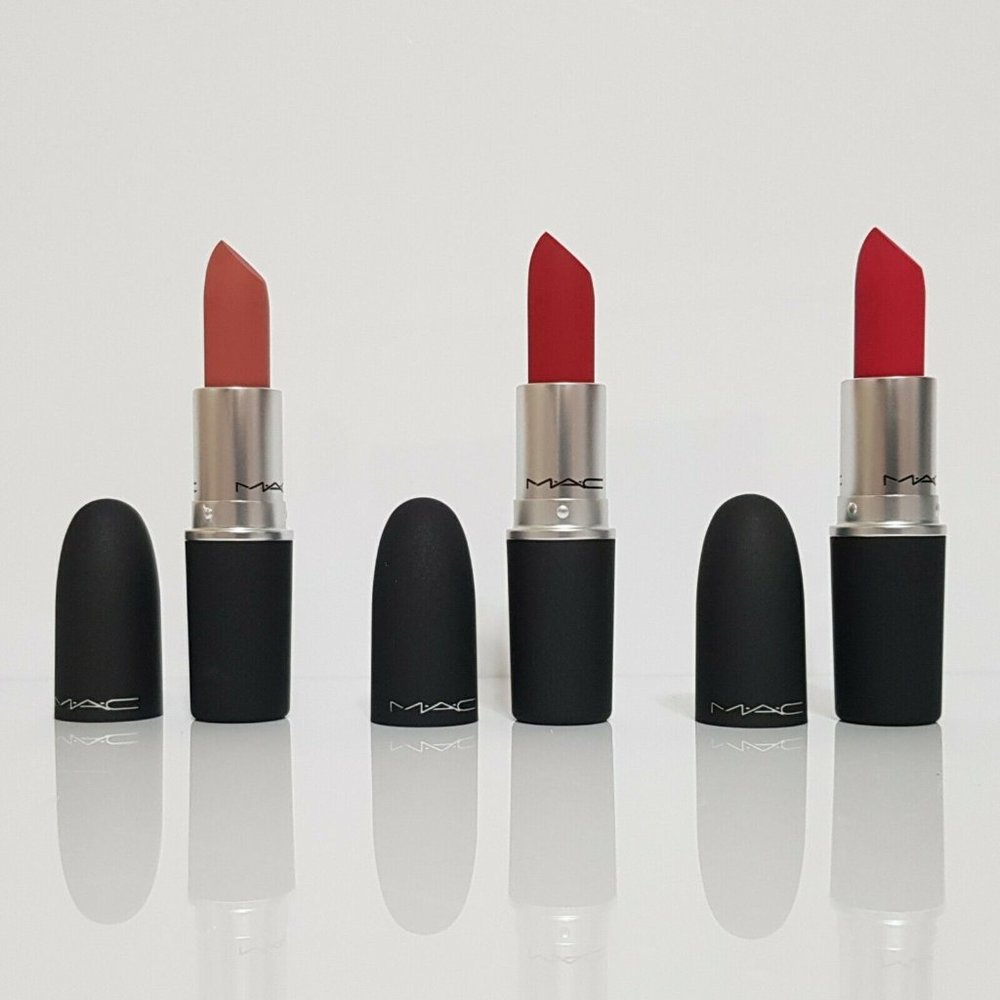 Last set! MAC Trio Lipstick MULL IT OVER WERK WERK WERK SHOCKING REVELATION NIB - Picture 4 of 15